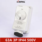 IP44 63 Amp 3 cực Ổ cắm công tắc điện liên động một pha IEC