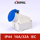 16A 3P IP44 Tiêu chuẩn IEC Ổ cắm gắn tường công nghiệp chống thấm nước