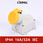 16A 3P IP44 Tiêu chuẩn IEC Ổ cắm gắn tường công nghiệp chống thấm nước