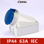 Ổ cắm điện công nghiệp IP44 4P 63Amp Tiêu chuẩn IEC treo tường