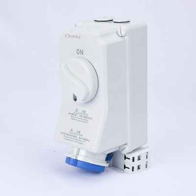 Ổ cắm công tắc khóa liên động cơ khí công nghiệp IP44 3P 16A 220V 6H