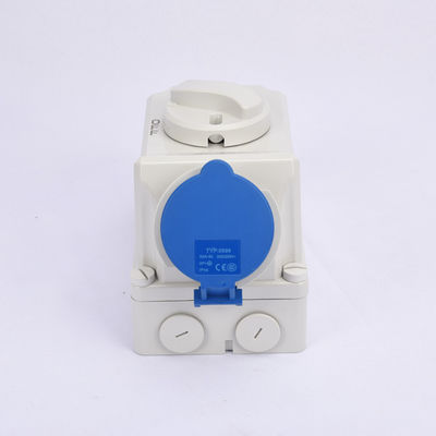 Ổ cắm công tắc khóa liên động cơ khí công nghiệp IP44 3P 16A 220V 6H