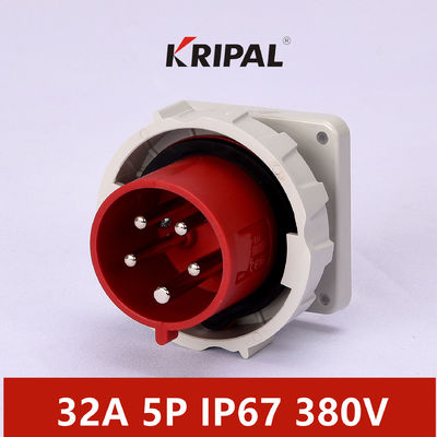 Phích cắm công nghiệp chống thấm nước 32A 5P 380V IP67 Bảng nguồn điện được lắp