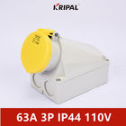 63A IP44 Ổ cắm gắn trên bề mặt chống thấm nước Tiêu chuẩn IEC của Châu Âu