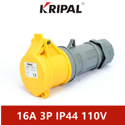 16 Amp 110V IP44 Đầu nối một pha không thấm nước Tiêu chuẩn IEC