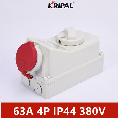 Ổ cắm công tắc điện liên động IP44 63A 3P 1 pha IEC