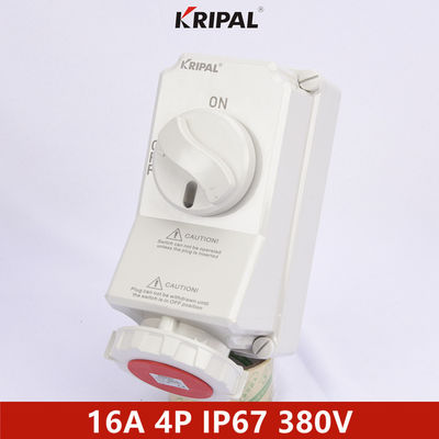 Ổ cắm cơ khí công nghiệp chống thấm nước với công tắc 5P 16A 380V