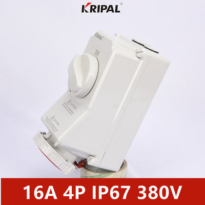 Ổ cắm cơ khí công nghiệp chống thấm nước với công tắc 5P 16A 380V