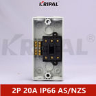 Công tắc cách ly chống thấm nước IP66 2P 20A 440V Tiêu chuẩn Úc