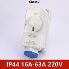 Ổ cắm chuyển mạch cơ khí chống nước IP44 220V Tiêu chuẩn IEC