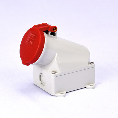 4 cực 16A IP44 Ổ cắm công nghiệp Ổ cắm Nylon PA Tiêu chuẩn IEC Chống thấm nước