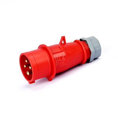 4 cực 16A IP44 Ổ cắm công nghiệp Ổ cắm Nylon PA Tiêu chuẩn IEC Chống thấm nước