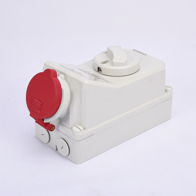 Ổ cắm điện công nghiệp IP44 380V 32A chống thấm nước với công tắc cơ khí